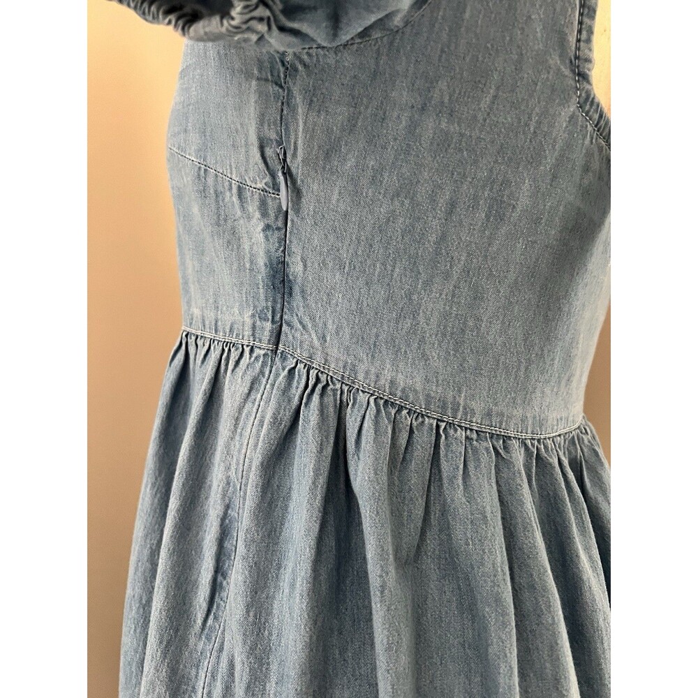 ASOS Soft Denim Babydoll Midi Dress Cotton Size 4 EUC - Picture 7 of 10